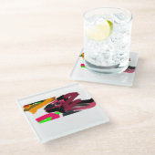  Northern Cardinal  autumn Glasuntersetzer (Schrägansicht)