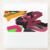 Northern Cardinal autumn Glasuntersetzer (Vorderseite)