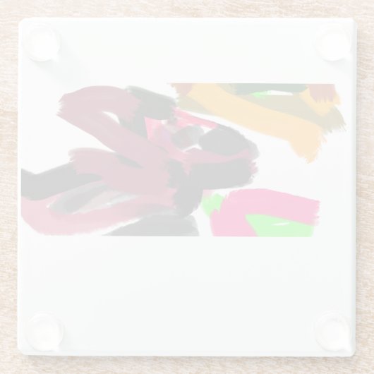 Northern Cardinal autumn Glasuntersetzer (Rückseite)