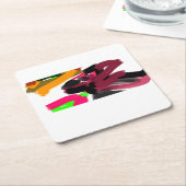  Northern Cardinal  autumn Rechteckiger Pappuntersetzer (angewinkelt)