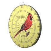 Northern cardinal bird cartoon illustration dartscheibe (Vorderseite rechts)