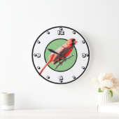 Northern Cardinal Große Wanduhr (Zuhause)