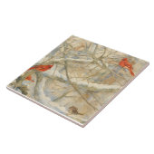 Northern Cardinals on a Snowy Branch Fliese (Seite)