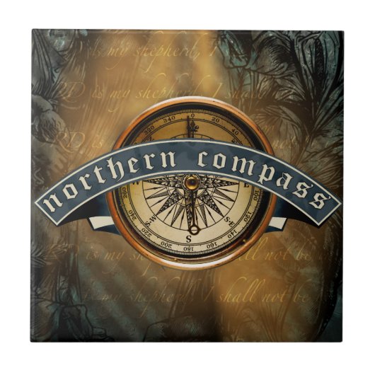 Northern Compass Keramik Tile Fliese (Vorderseite)