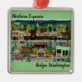 "Northern Exposure" ~ Roslyn, Washington Ornament Aus Metall
