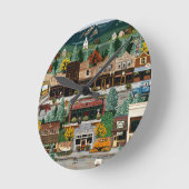 "Northern Exposure" ~ Roslyn, Washington Runde Wanduhr (Winkel)