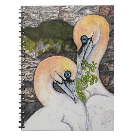 Northern Gannet Vogelbeobachtung Notebook Notizblock (Vorderseite)