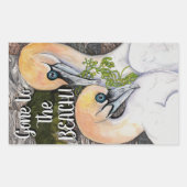 Northern Gannets Rechteckiger Aufkleber (Vorderseite)