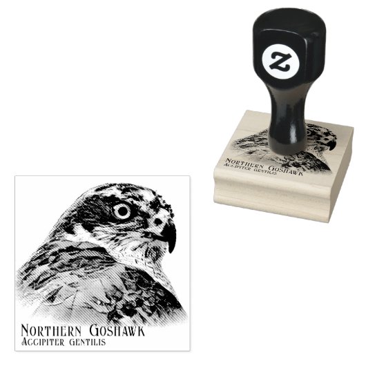 Northern Goshawk Gummistempel (Stempel)