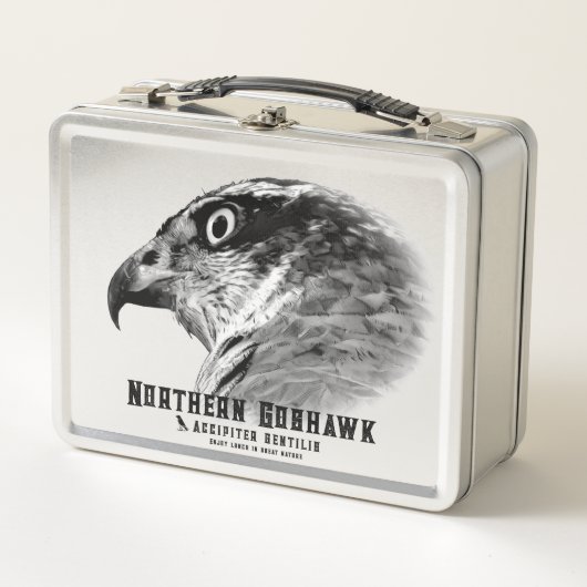 Northern Goshawk Metall Brotdose (Vorderseite)