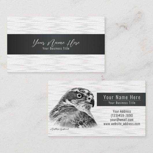 Northern Goshawk Visitenkarte (Vorne/Hinten)
