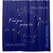 Northern Hemisphere Finding Polaris Duschvorhang (Vorderseite)