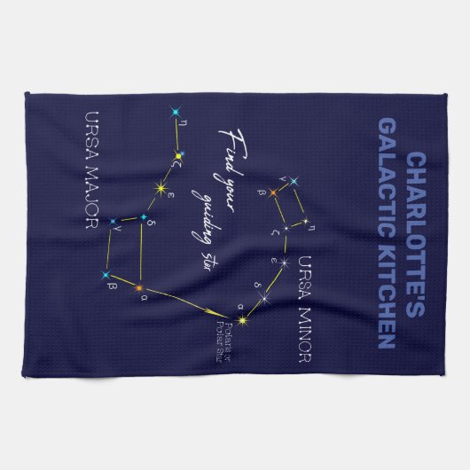 Northern Hemisphere Finding Polaris Geschirrtuch (Horizontal)
