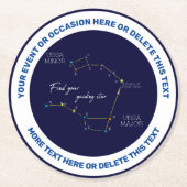 Northern Hemisphere Finding Polaris Runder Pappuntersetzer (Vorderseite)