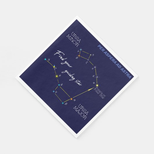 Northern Hemisphere Finding Polaris Serviette (Ecke)