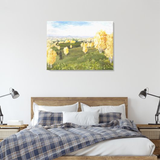 Northern Hills of Aspen: Canvas Print unbeschnitte Leinwanddruck (Insitu (Schlafzimmer))