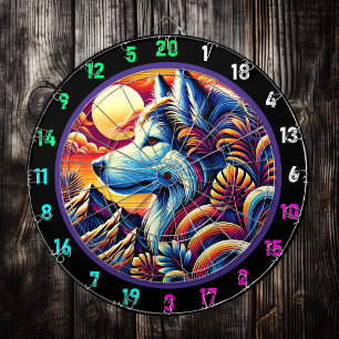 Northern Husky Peaks Wall Akzent Dartscheibe