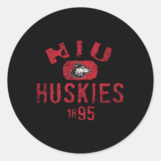 Northern Illinois Huskies 1895 Runder Aufkleber (Vorderseite)