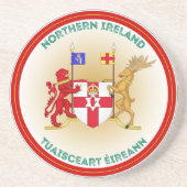 Northern Ireland Coat of Arms Circle Shape Getränkeuntersetzer (Vorne)