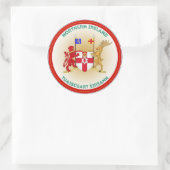 Northern Ireland Coat of Arms Circle Shape Runder Aufkleber (Tasche)
