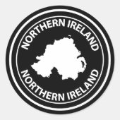 Northern Ireland Runder Aufkleber (Vorderseite)