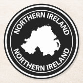 Northern Ireland Runder Pappuntersetzer (Vorderseite)
