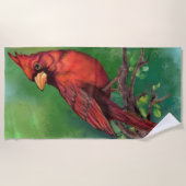 Northern Kardinal Beach Tower Strandtuch (Vorderseite)