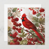 Northern Kardinal Bird Red Berries (Vorne/Hinten)