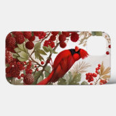 Northern Kardinal Bird Red Berries Case-Mate iPhone Hülle (Rückseite (Horizontal))