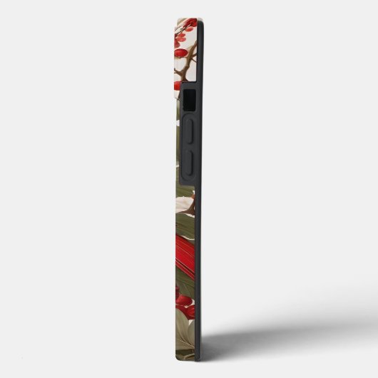 Northern Kardinal Bird Red Berries Case-Mate iPhone Hülle (Rückseite / Links)