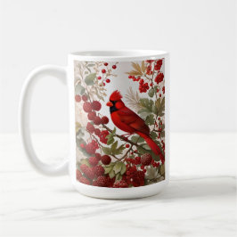 Northern Kardinal Bird Red Berries Kaffeetasse