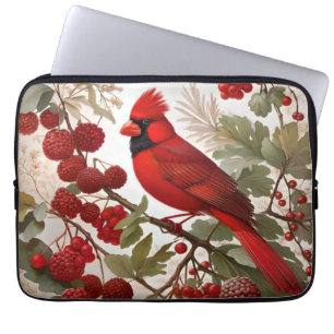 Northern Kardinal Bird Red Berries Laptopschutzhülle