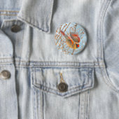 Northern Kardinal Flying - Original Fotografie Button (Beispiel)