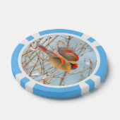 Northern Kardinal Flying - Original Fotografie Pokerchips (Einzeln)