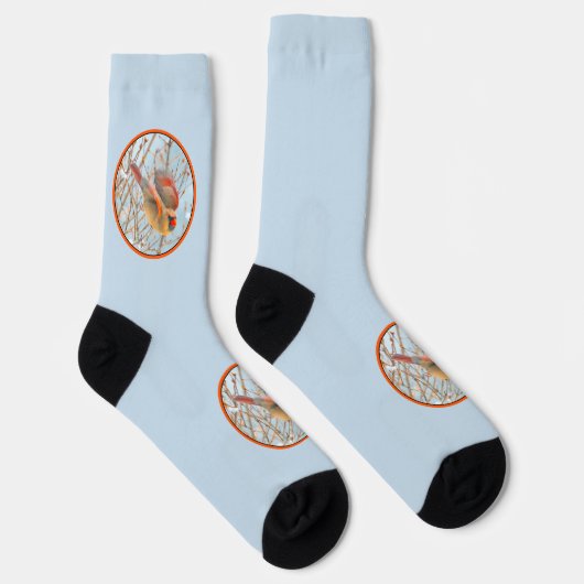 Northern Kardinal Flying - Original Fotografie Socken (Rechts)