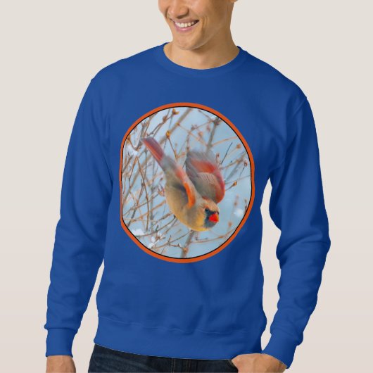 Northern Kardinal Flying - Original Fotografie Sweatshirt (Vorderseite)