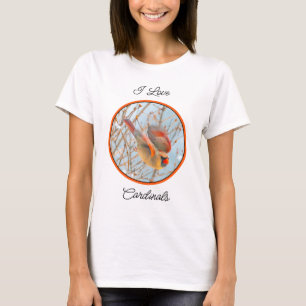 Northern Kardinal Flying - Original Fotografie T-Shirt