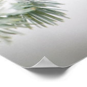 Northern Kardinal männlich on Blue Atlas Cedar Poster (Ecke)