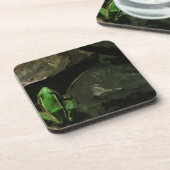 Northern Leopard Frosch auf Rocks Abstrakt Getränkeuntersetzer (Linke Seite)