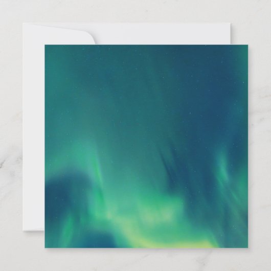 Northern Light Aurora Borealis Hochzeitseinladung Einladung (Rückseite)