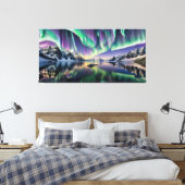 Northern Light (Aurora Borealis) Leinwanddruck (Insitu (Schlafzimmer))