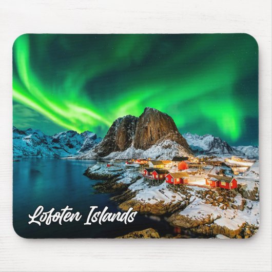 Northern Light Over Lofoten Islands, Norwegen Mousepad (Vorne)