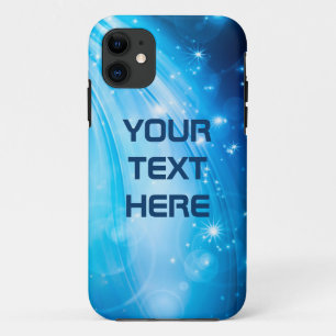 Northern Light Stars blau + Ihr Text & Ideen Case-Mate iPhone Hülle