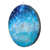 Northern Light Stars blau + Ihr Text & Ideen Dartscheibe (Vorderseite rechts)