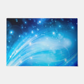 Northern Light Stars blau + Ihr Text & Ideen Fußmatte (Vorderseite)