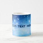 Northern Light Stars blau + Ihr Text & Ideen Kaffeetasse (Mittel)