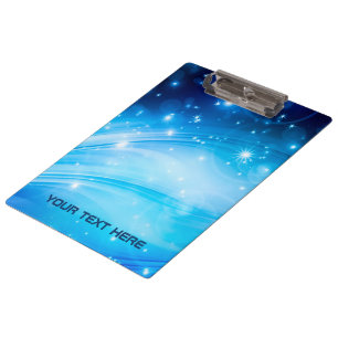 Northern Light Stars blau + Ihr Text & Ideen Klemmbrett