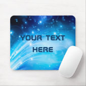 Northern Light Stars blau + Ihr Text & Ideen Mousepad (Mit Mouse)