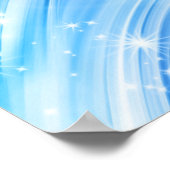 Northern Light Stars blau + Ihr Text & Ideen Poster (Ecke)