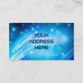 Northern Light Stars blau + Ihr Text & Ideen Visitenkarte (Rückseite)